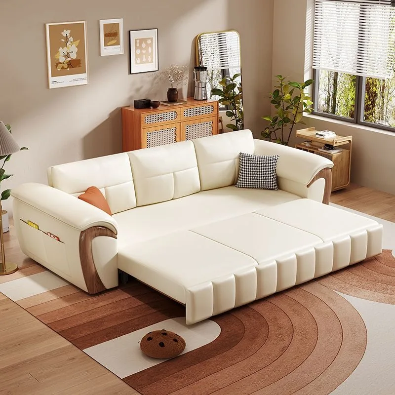 variable bed retractable living room sitting and lying dual-purpose foldable lazy storage straight row cat scratching skin