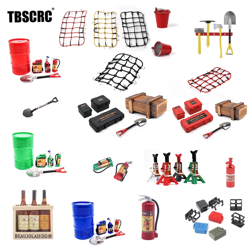 

TBSCRC Simulated Decorations Tool Accessories for 1:10 RC Crawler TRX4 Axial SCX10 III AXI03007 RBX10 Redcat MST