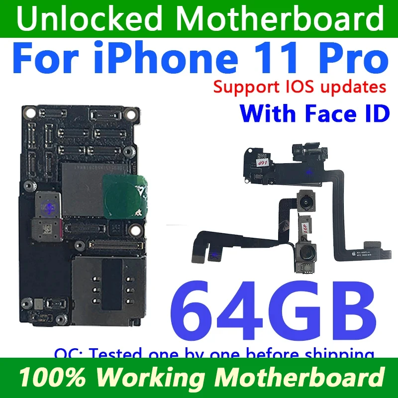 Free Shipping Mainboard Clean iCloud For iPhone 11 Pro Full Working Motherboard Support iOS Update Logic Board Plate 11pro board