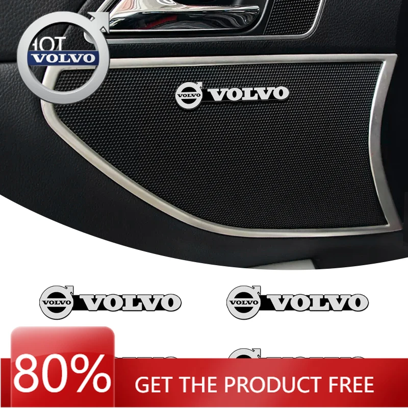 

Эмблемы 2026 Новые для Volvo 3D автомобильный аудио стерео динамик значок наклейка аксессуары для Volvo R Design Xc60 V60 S60 V40 V50 S