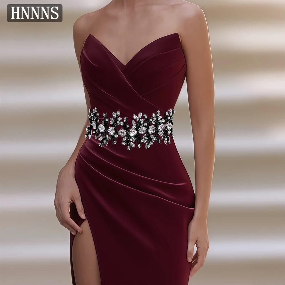 

HNNNS Atmosphere Bride Wedding Belts Rhinestone Flowers Waist Decoration Soft Dress Accessories With Organza Ribbon SA378