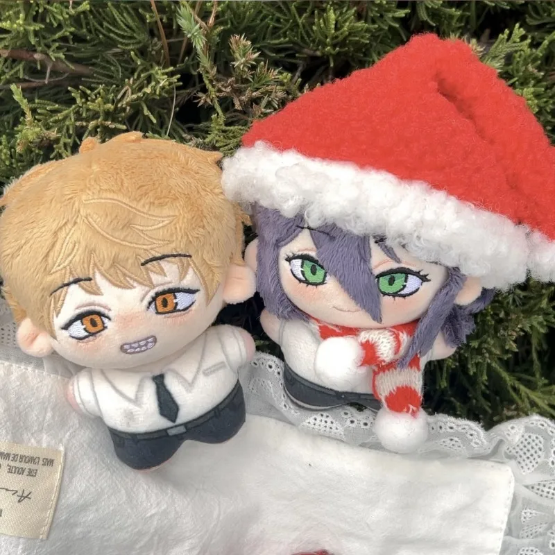 Neue Anime Chainsaw Man Denji & Reze Plüschpuppe Niedliches 10cm Stofftier Schlüsselanhänger Weihnachtsgeschenk für Fans Taschenanhänger Wohndekoration