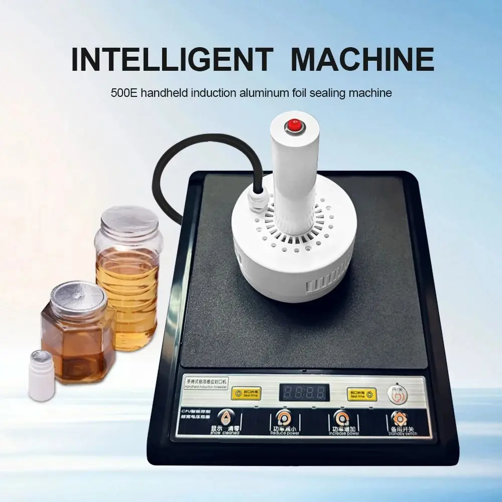 Sellador de inducción para DL-500E, sellador de botellas de vidrio y plástico de mano, sellador Manual de papel de aluminio/sellador térmico