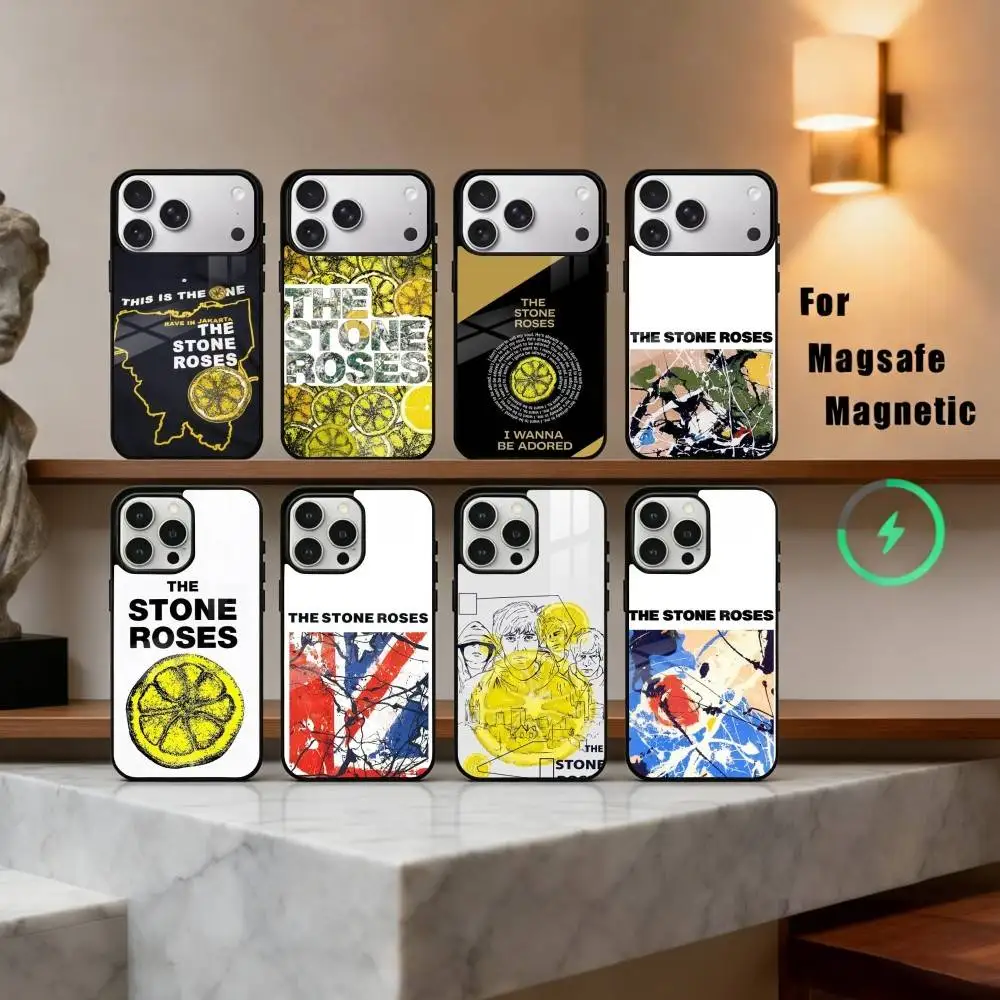 

B-Band T-The S-Stone R-Roses Phone Case For iPhone17,16,15,14,13,12,11 Plus,Pro Max Magnetic For Magsafe Wireless Charging