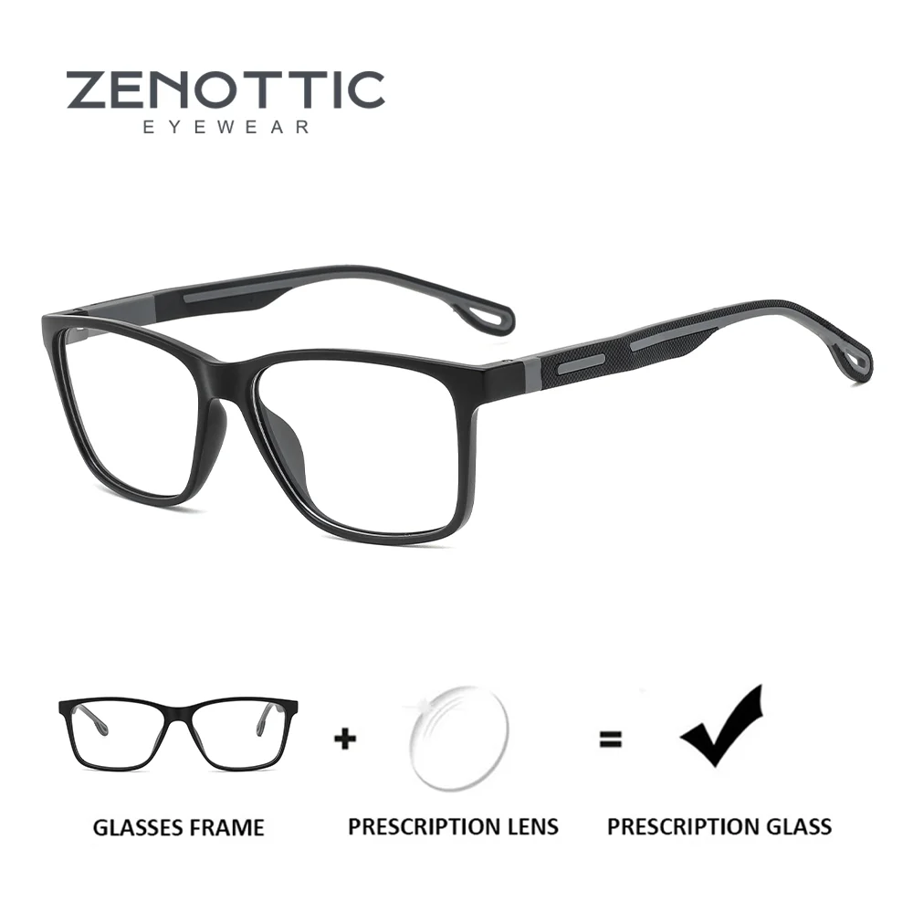 

ZENOTTIC Trend TR-90 квадратные очки по рецепту для унисекс, прогрессивные/фотохромные оптические очки с защитой от синего света