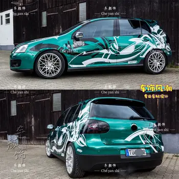 適用於大眾高爾夫6、高爾夫7、高爾夫8 GTI車身訂製運動時尚賽車乙烯基貼紙配件 10 最佳銷售 汽車貼紙 - №10