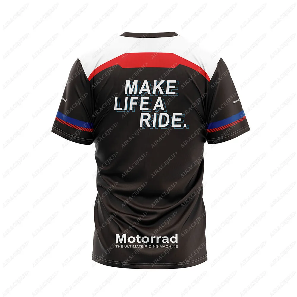 For BMW Motorrad Racing Travel Rally Adventure Motorcycle T-Shirt Summer Black Blue Sports Jerseys Quick-Dry Womans Mens
