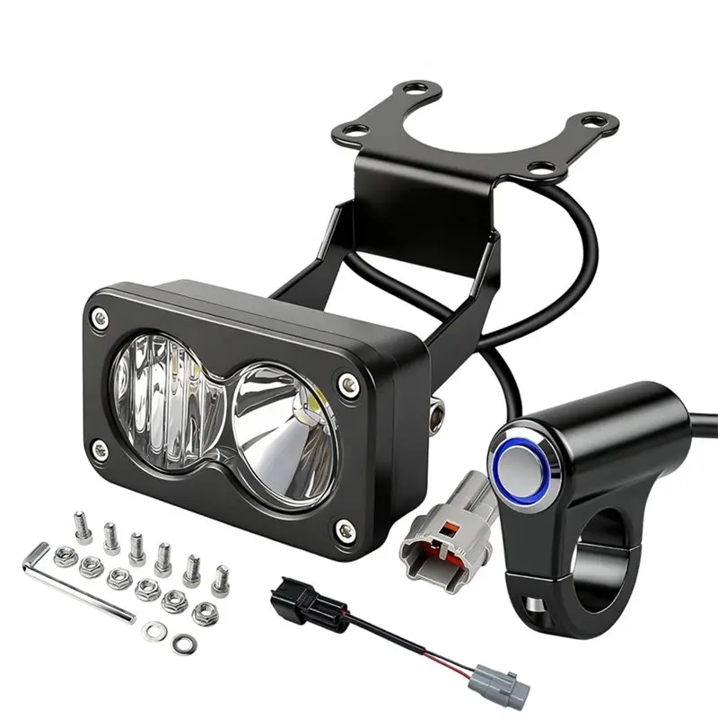 Zestaw reflektorów do Sur-Ron Segway X260 Talaria Sting MX4 MX5 z niebieskim włącznikiem światła, przedni reflektor do motocykli terenowych.