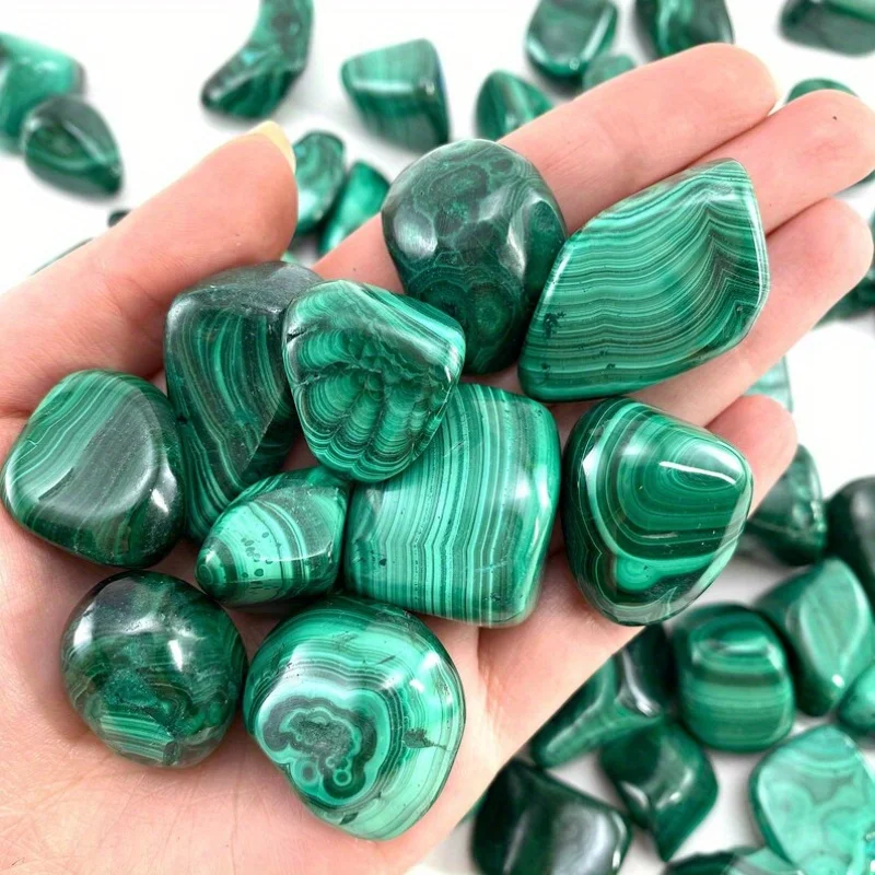 Natural malachite boulders - perfect for home décor and as a gift; a vibrant decorative element; natural stone.