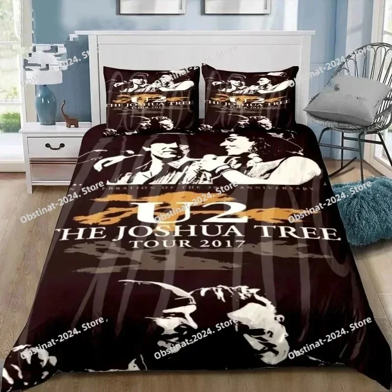 

2025 3D Rock U2 Band Bedding Set Printed single Comforter Quilt Bed Cover Duvet Cover Pillow Case 3 Pieces Sets Kids Adult Size
