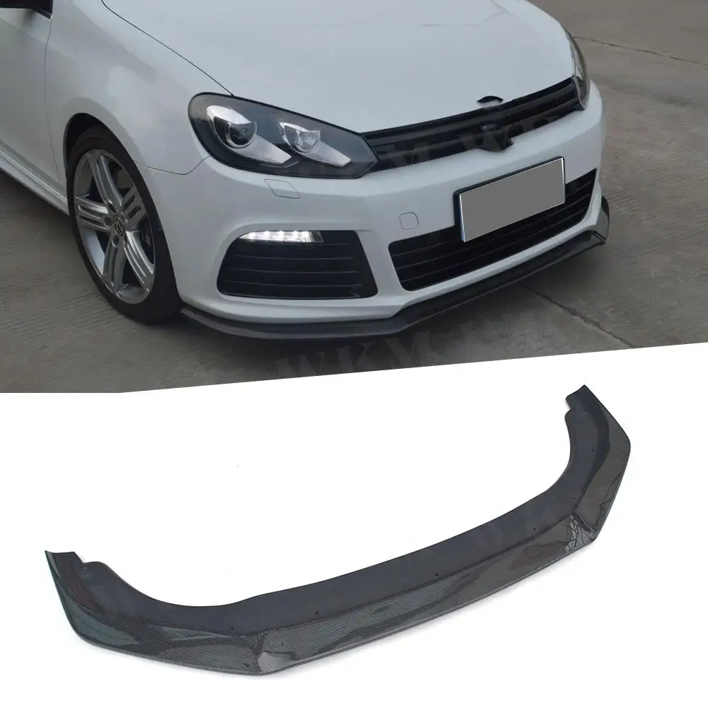 

Carbon Fiber / FRP Front Lip Spoiler For Volkswagen VW Golf 6 VI MK6 R20 2010-2013 E Style Head Bumper Chin Guard