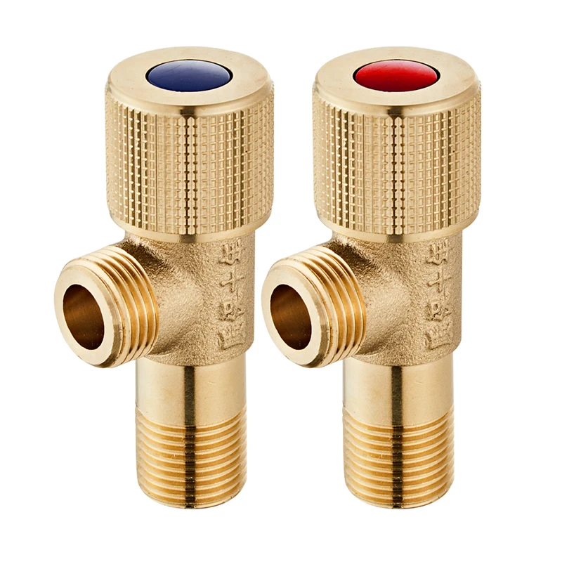 

G1/2 Faucet Inlet Valve 4 Points Brass Triangle Valve Heater Water Stop Valve Bathroom Toilet Washing Machine Universal Switch