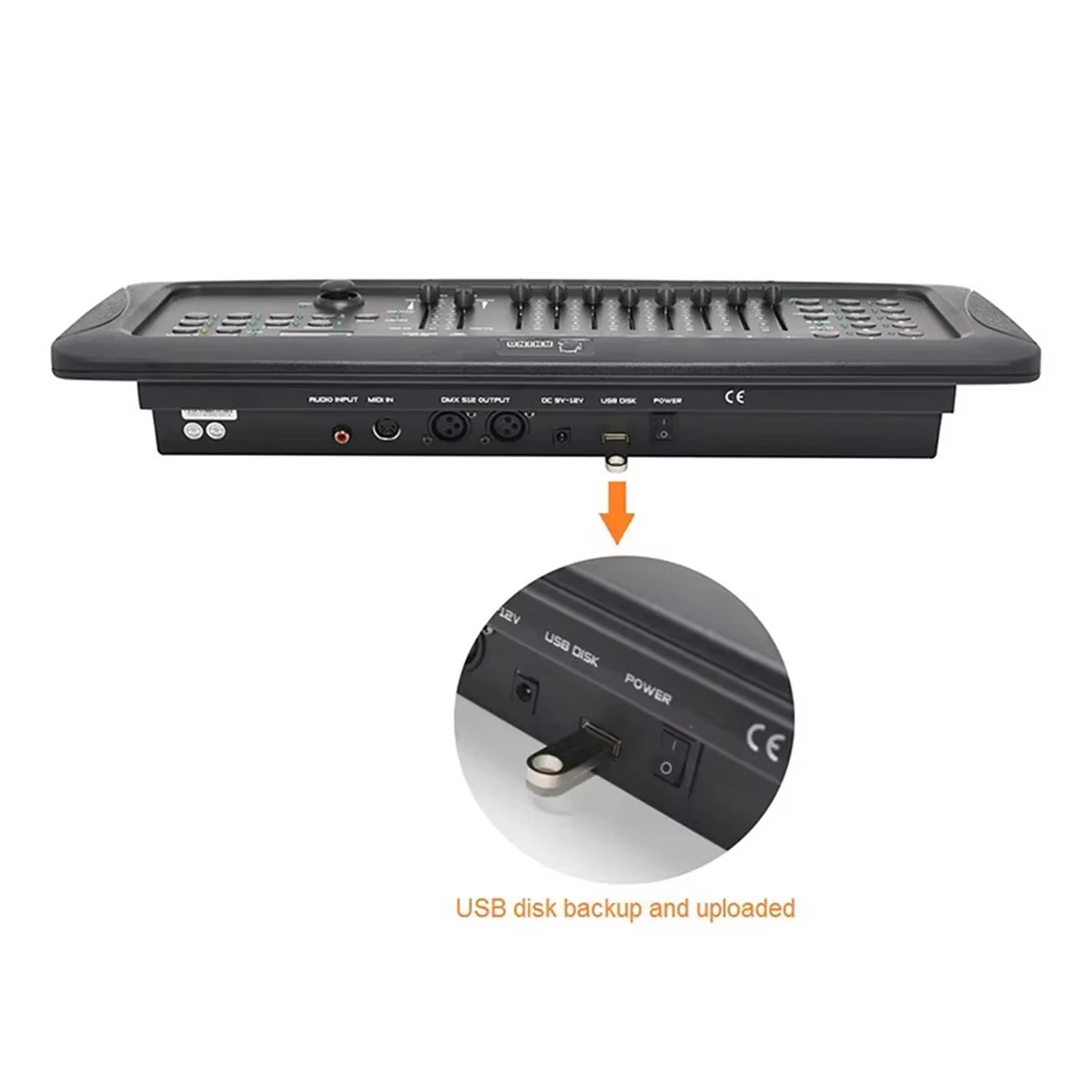 DMX240 Console DMX512 Stage Lighting Console with USB Backup and Data Download Function