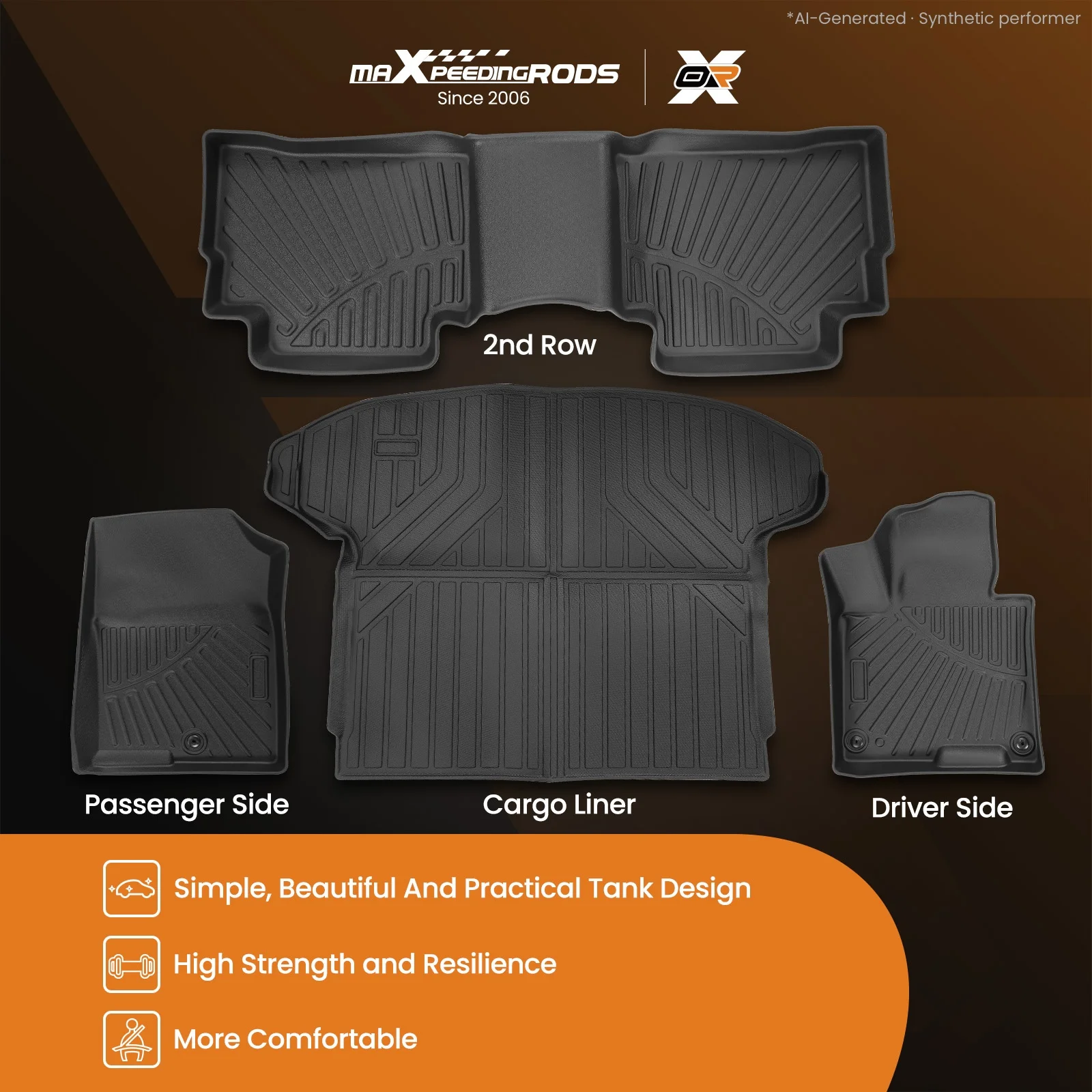 Floor Mat & Trunk Liner for Kia Sportage Hybrid 2023-2025 Plug-in Hybrid Unfit