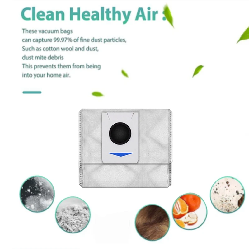 X17A 2025 NEW-12PCS Dust Bag For Ecovacs Deebot T20/T20MAX/T20PRO/X1 OMNI/T10 Omni/Turbo Robot Vacuum Cleaner Replacement Parts