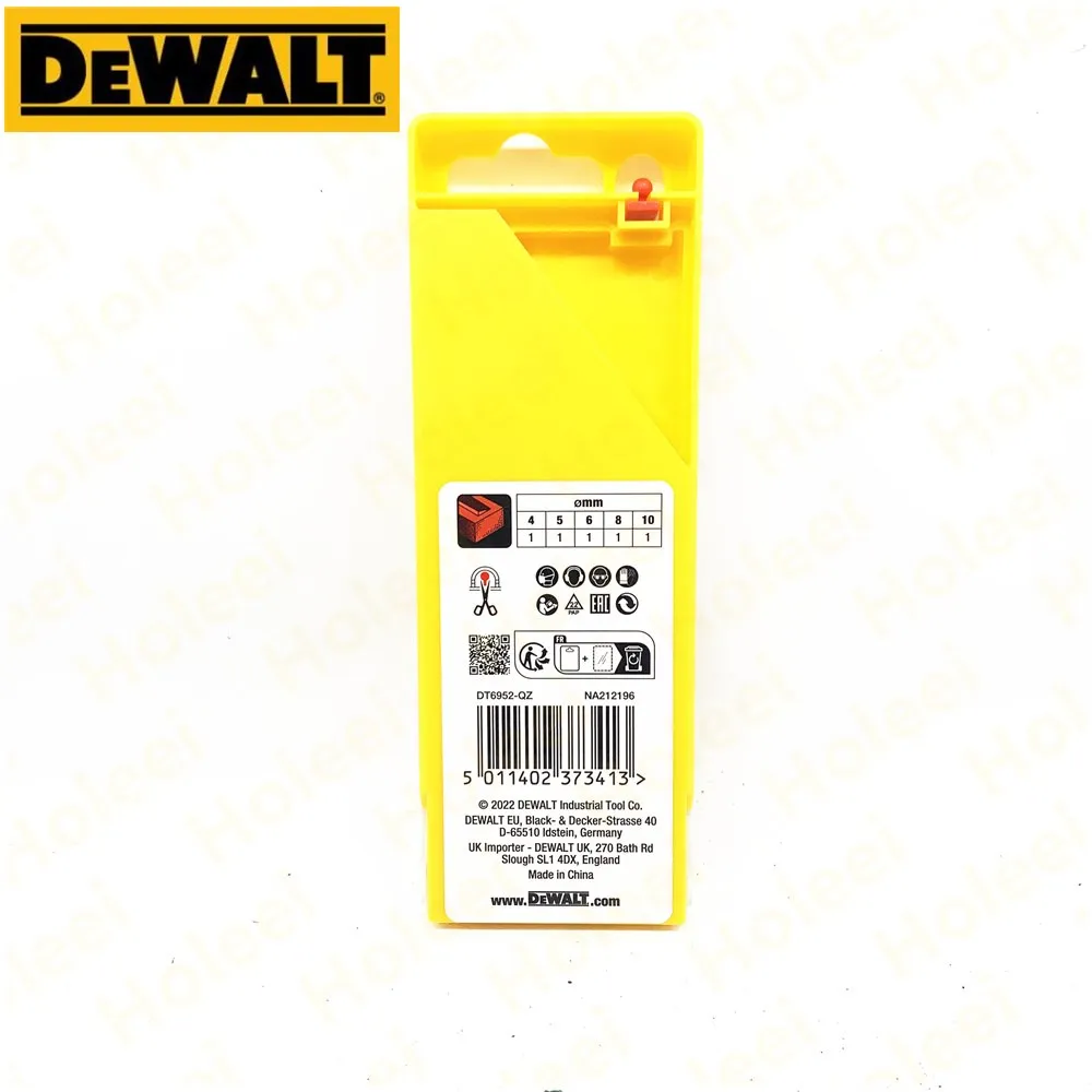 DEWALT Round shank impact stone bit 5 PCS twist bit cobalt stainless steel metal steel plate turning flower Electric drill Power