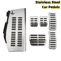 Stainless steel Car Pedals Cap Clutch Accelerator Brake Cover for VW Polo Golf 4 Jetta MK4 Bora For Skoda Fabia LHD Acc.