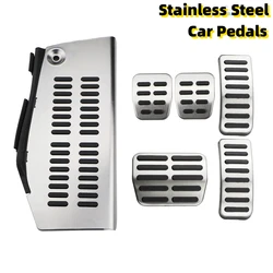 Tapa de pedales de coche de acero inoxidable, cubierta de freno de acelerador de embrague para VW Polo Golf 4 Jetta MK4 Bora para Skoda Fabia LHD Acc.