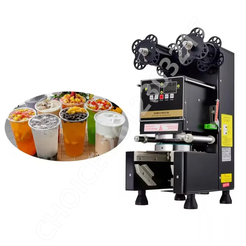 Automatic Cup Sealer Milk Tea Shop Plastic Paper Cup Sealing Machine for 9/9.5cm Electric Bubble Tea Film For Business 220V