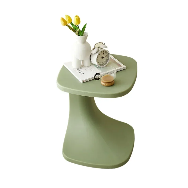 small apartment living room household plastic coffee table, creative personality special-shaped small table