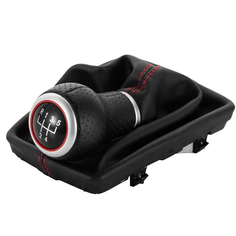 

For A4 B6 B7 2000-2008 Compatible 5-Speed Manual Gearbox Shift Knob With Dust Cover Car Gear Lever Head