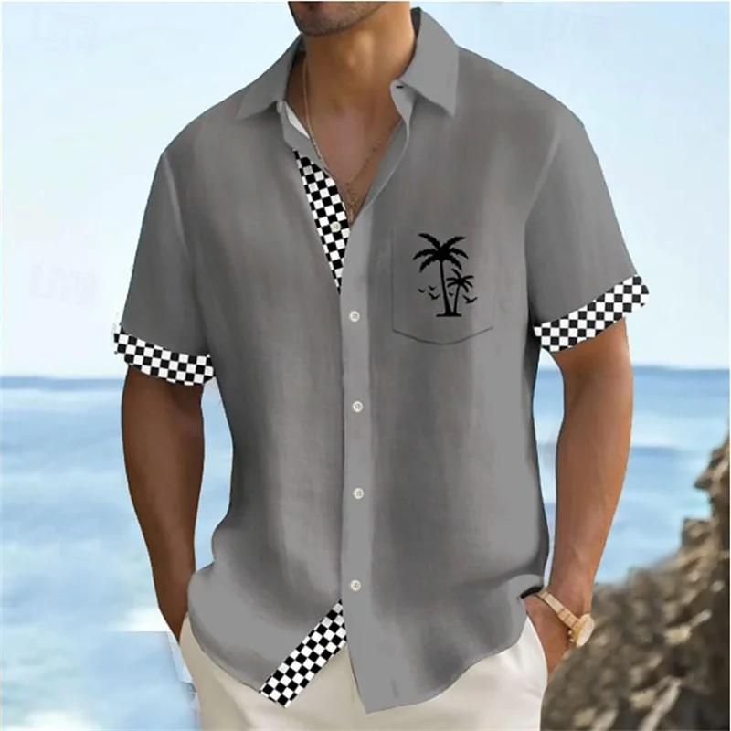 Graphic Bohemian Hawaiian Resort Men\'s Shirt Button Shirt Casual Shirt Daily Wear Vacation Outing Spring Summer Lapel Short Slee