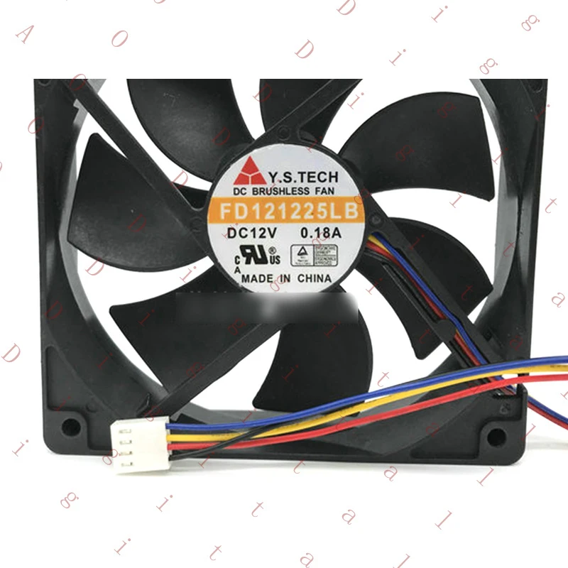 L... 1PCS New  for Y.S.TECH FD121225LB DC12V 0.18A 4-Wire chassis cooling fan#QW