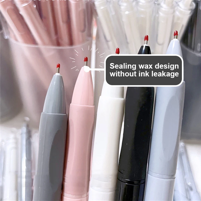 5/10Pcs Creative Pressing Gel Pen Kawaii Quick-drying Pen Smooth Writing Neutral Pens School Supplies Student Stationery
