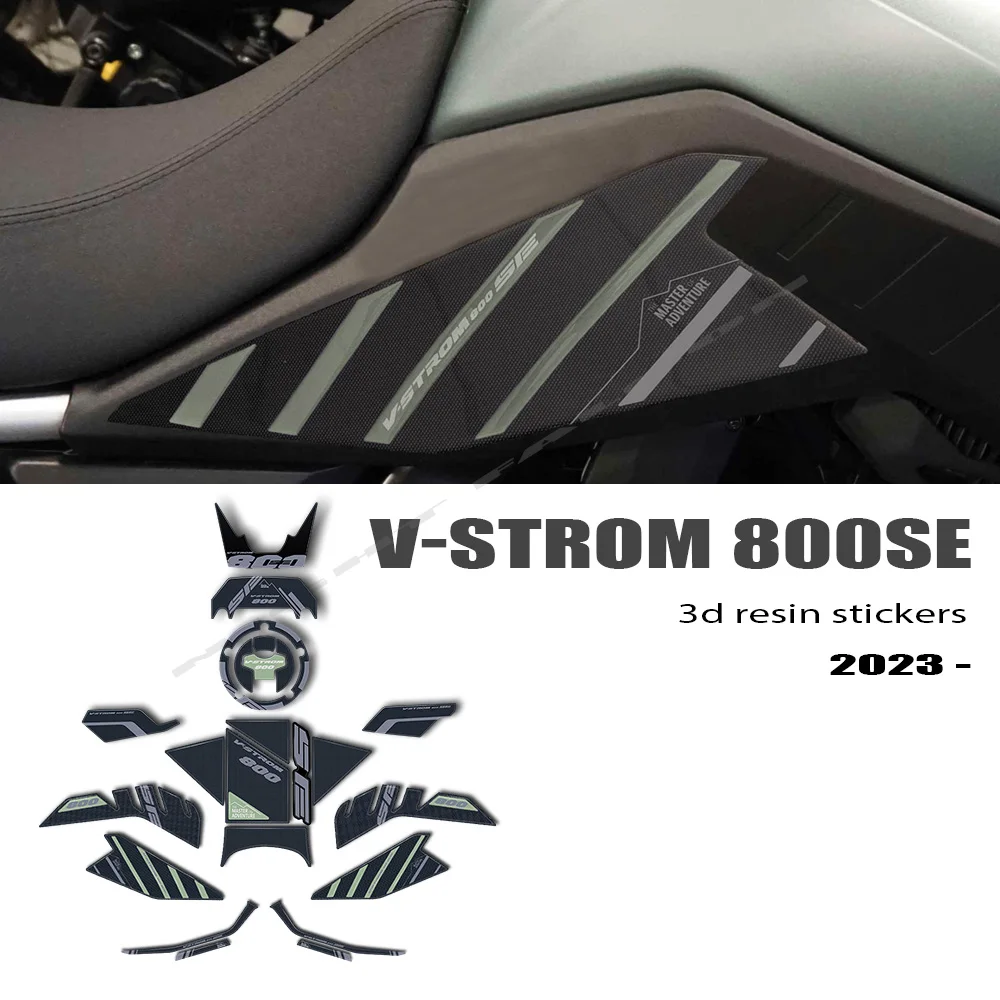 For Suzuki V-Strom 800 SE 2023-2024 V Strom 800SE Motorcycle Accessories 3D Epoxy Resin Sticker Protection Complete Kit