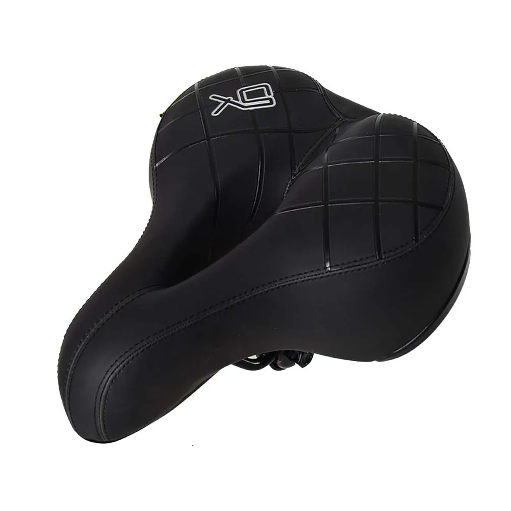 

Seat Mountain Bike Saddle Cushion Thick Comfortable Absorbing Saddle Universal Fit Breathable Black for Long Distance