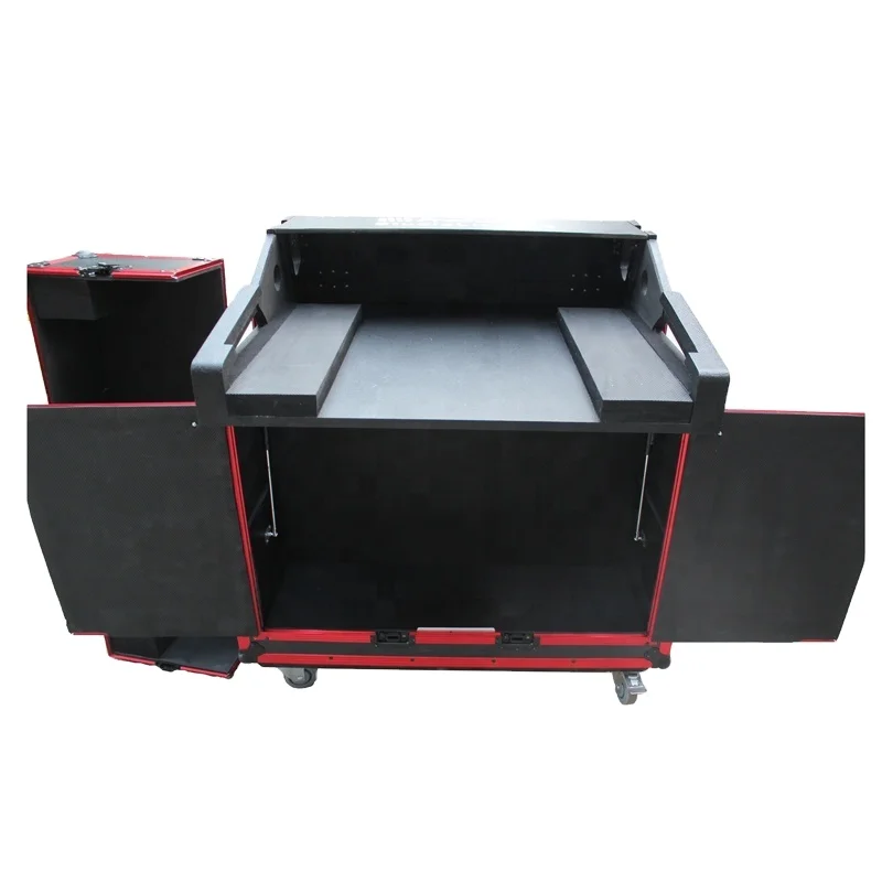 

Goodwill Black Plywood And Red Aluminum Flight Case For Presonus Studio Live64 Mixer