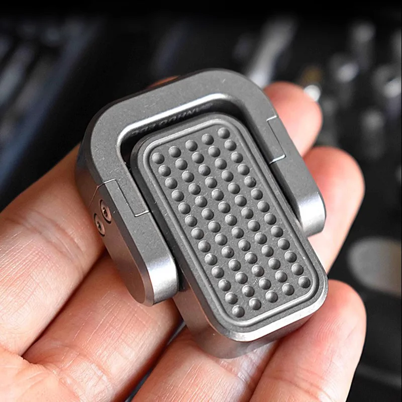 DANHUO Titanium Alloy Shake Mechanical Push Card Slider Decompression Fidget Spinner Magnetic Stress Relief Fingertip Gyro Toys