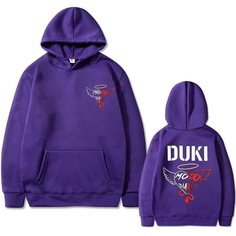 2026 New Rap Singer Duki Mododiabla Music Album Graphic Spring and Autumn Men's Fashion Casual Versatile Hoodie