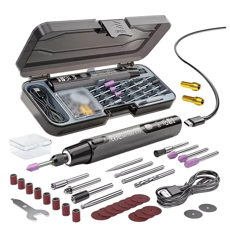 FYBL-Wireless Electric Mini Grinder 3.7V 10000-16000R Engraving Pen Cordless Micro Rotary Tool Drill