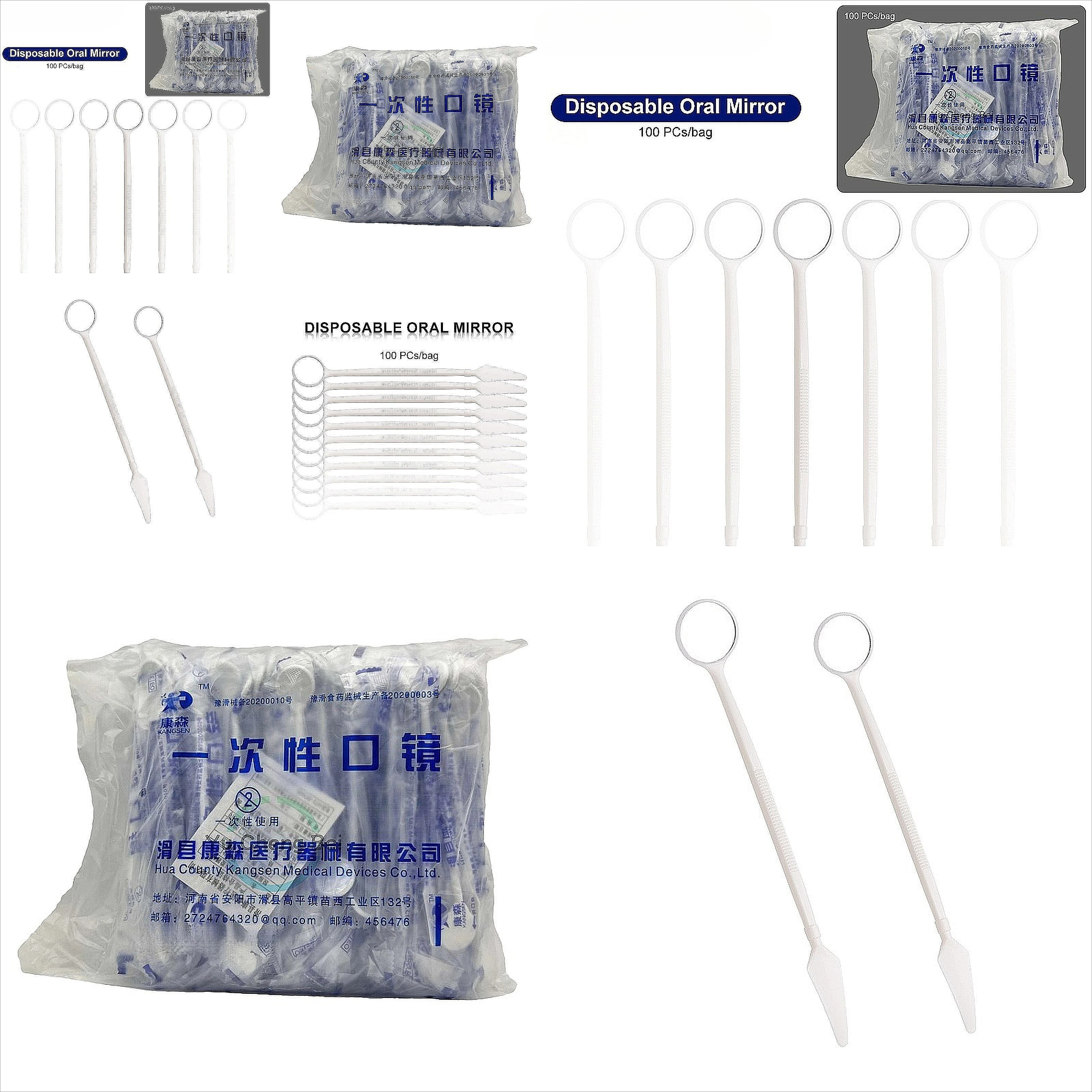 500Pcs Disposable Dentals Mouth Mirror Oral Exam Reflector Intraoral Dentistry Tool