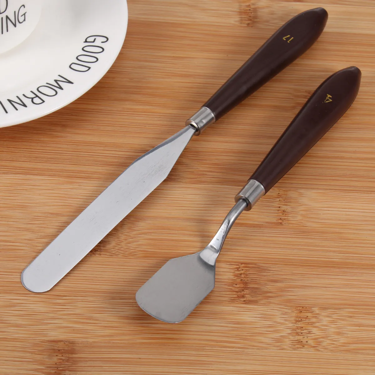 

2 Pcs 3D Printer Removal Tool Set Stainless Steel Elastic Heatbed Scraper Natural Wood Handle Printing Accessory 3D Printing