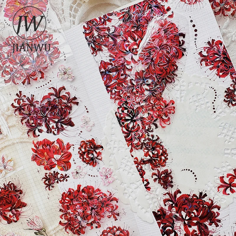 

JIANWU 60 мм * 10 м винтажный цветок пейзажный материал коллаж Скрапбукинг ПЭТ лента креативный DIY журнал канцелярские принадлежности