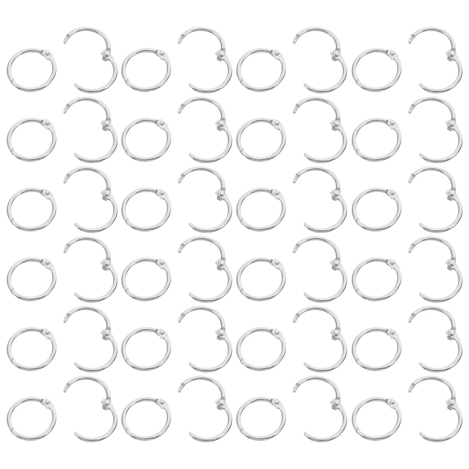 100 قطعة 20 مللي متر دوائر كتاب معدنية لتقوم بها بنفسك حلقات ملزمة لألبوم الصور مذكرة ملف مفتاح حامل مكتب اللوازم المدرسية الفضة #1