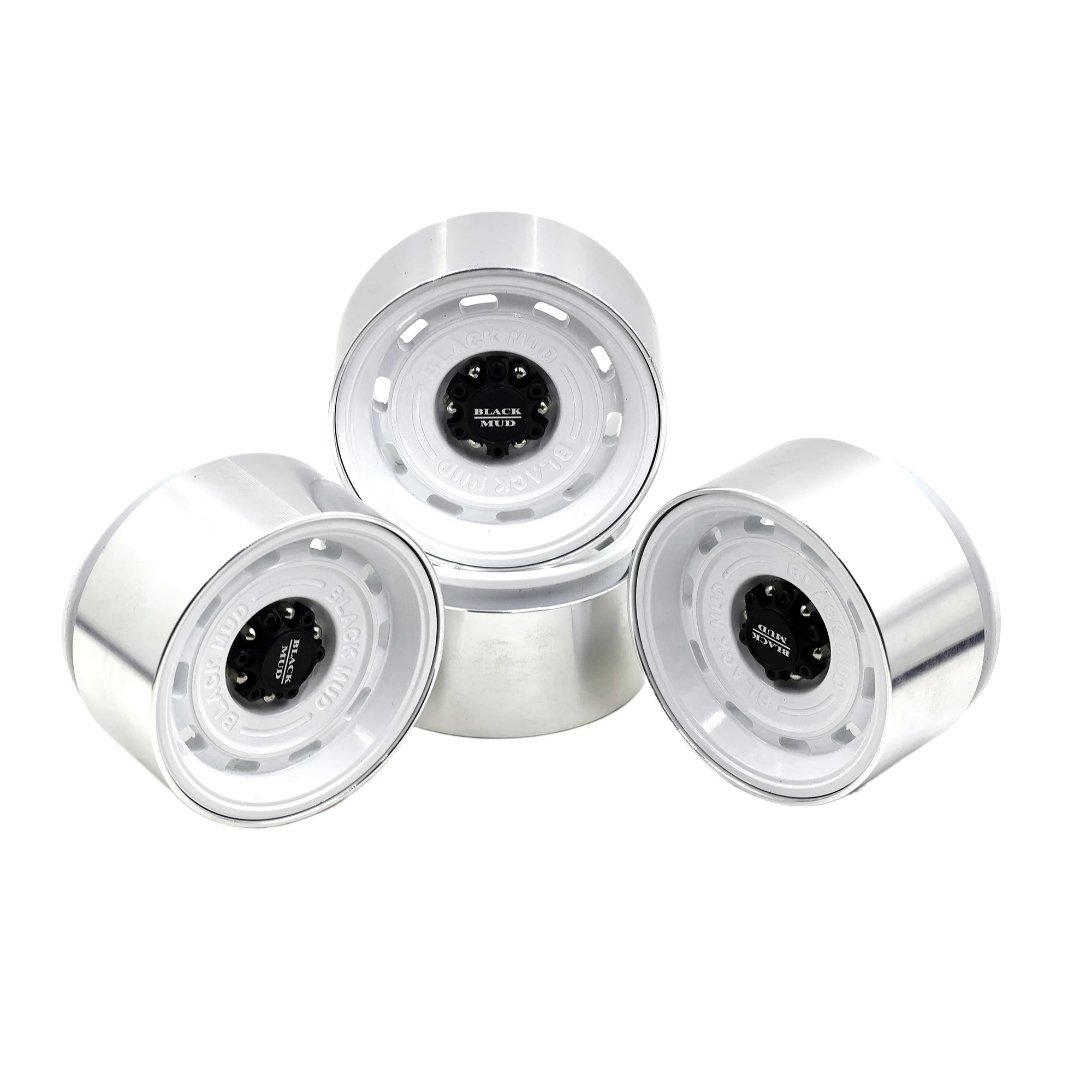 

4Pcs CNC Aluminum Alloy 2.2inch Beadlock Wheel Rim for 1/10 RC Crawler Car Axial SCX10 90046 TRX4 Defender RC4WD D90 Bronco Jeep
