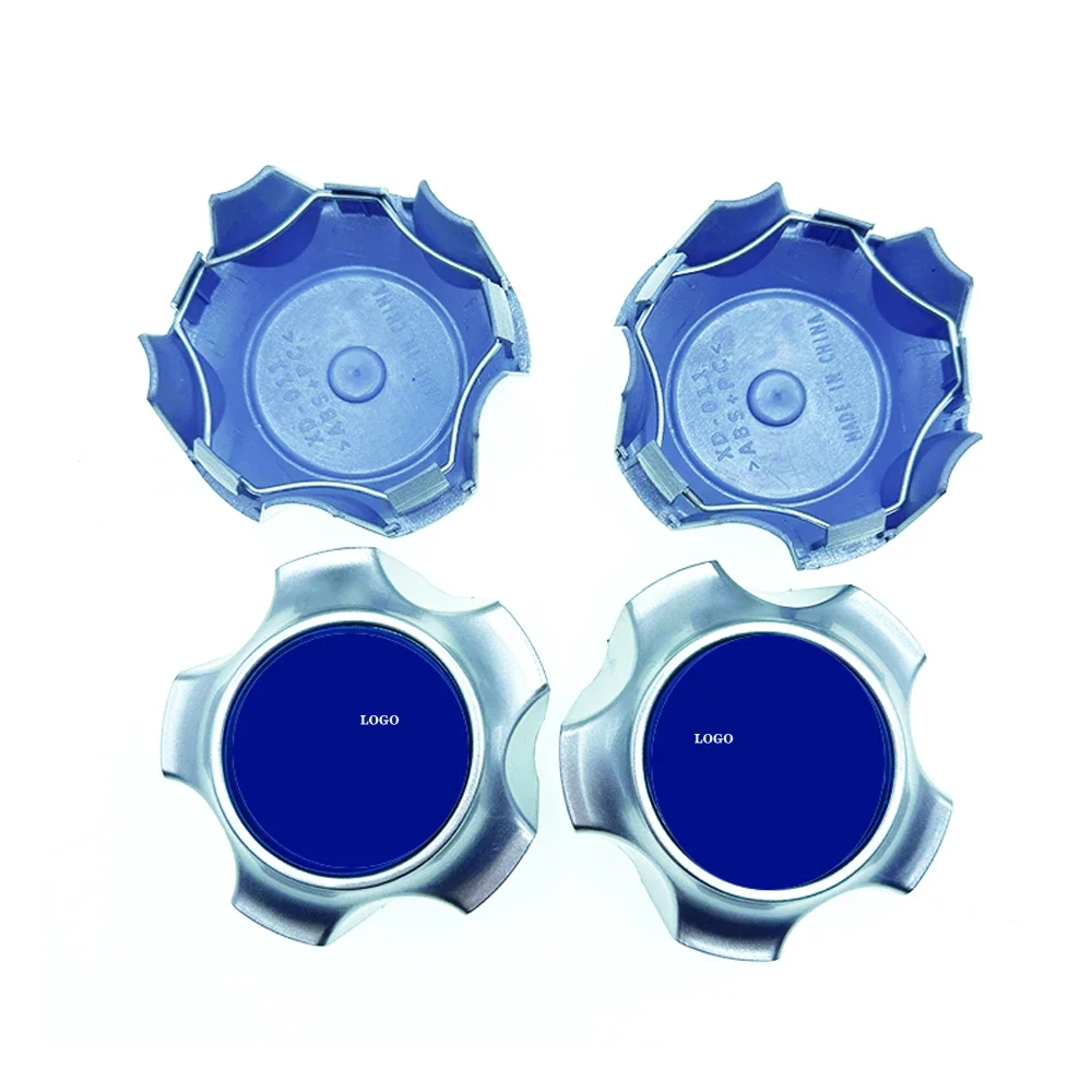 Set/4PCS Hub Center Cover For Hyundai Santa Fe 2000-2004 SM 529732V000VE9 Blue drop glue logo