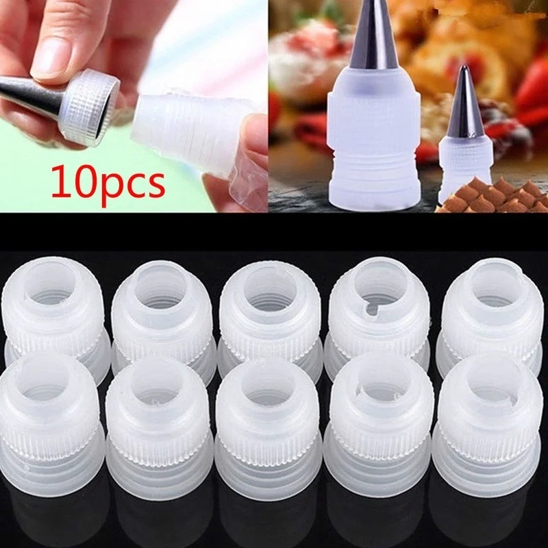 10Pcs Fashion Icing Piping Nozzles Tips Cake Decorating Converter Coupler Pastry Tool Home Tips