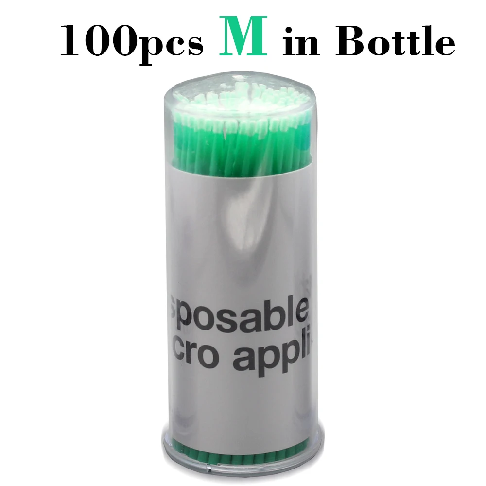 Coton-tige jetable, 100 pièces/paquet, pour greffer l'extension des cils et l'ombre à paupières