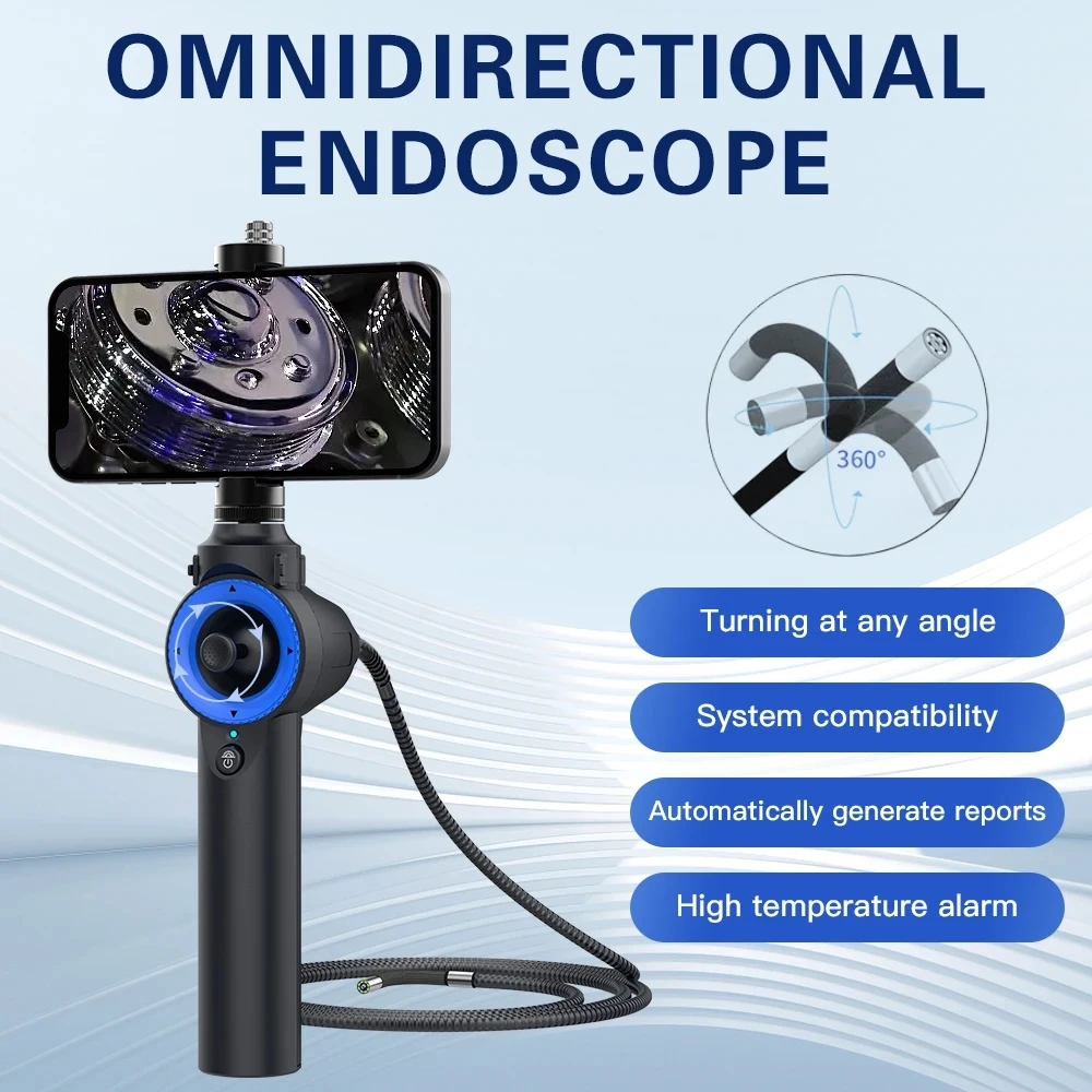 Endoscopio sterzante articolato a due vie da 6mm a 360 gradi per telecamera otoscopio per ispezione endoscopica CMOS Android