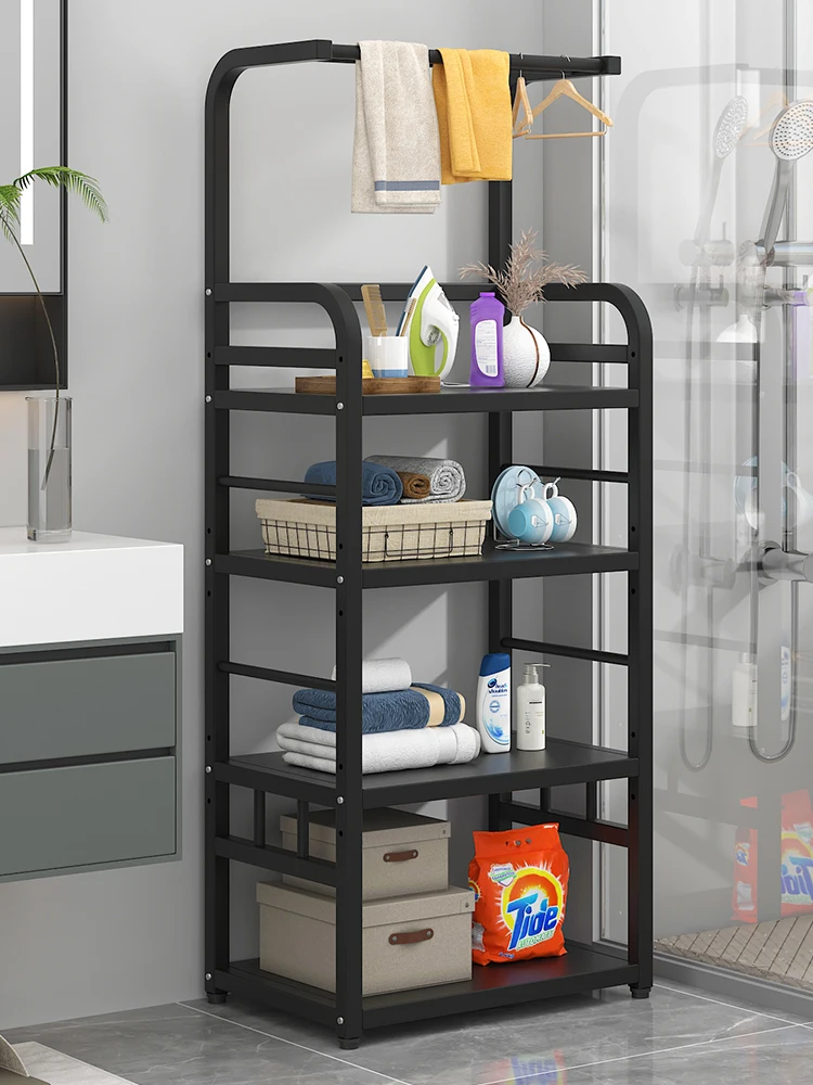 Multi-layer Storage Rack for Bathroom, Floor to Ceiling, Washbasin, Towel, Balcony, Shelf