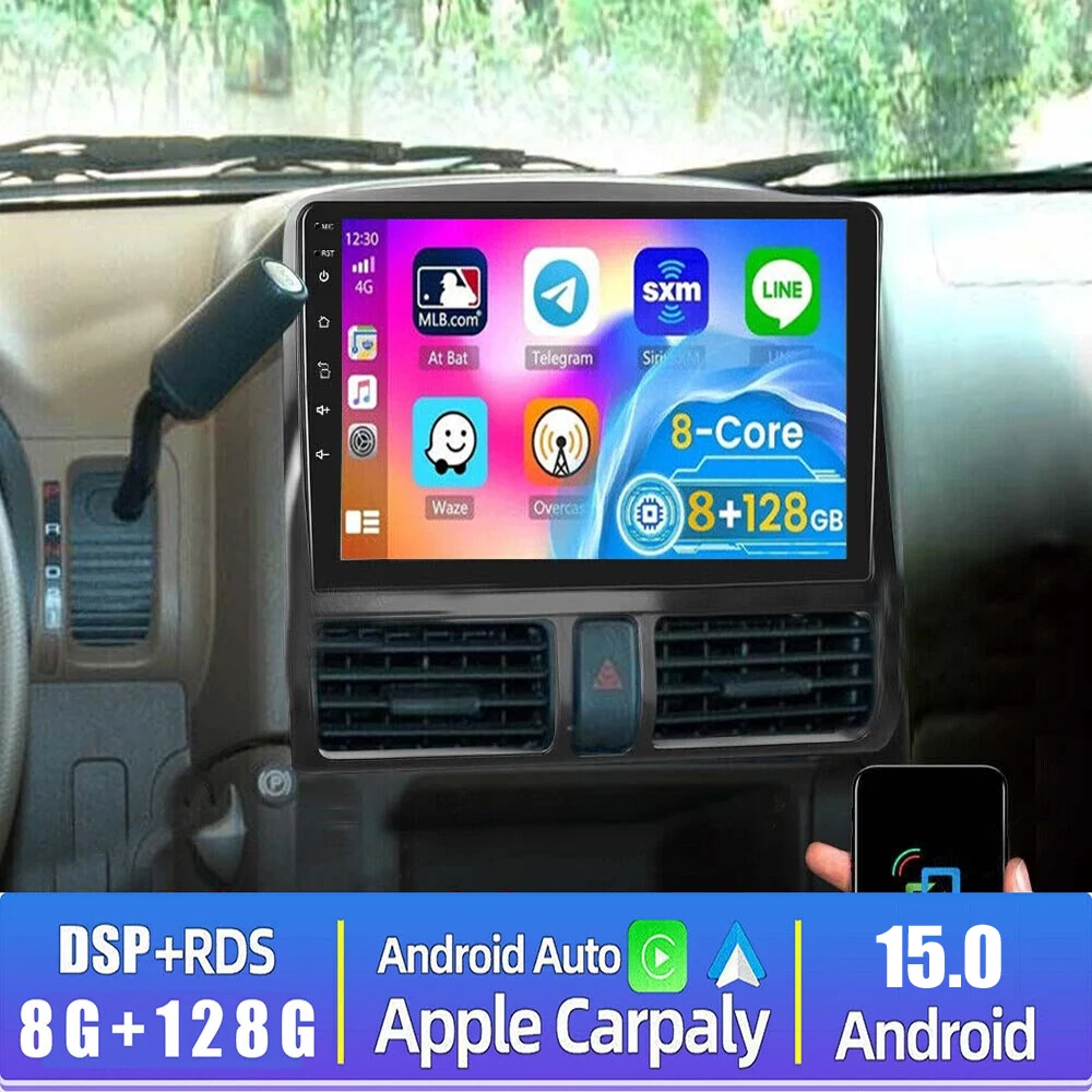 

Автомагнитола Android 15 для Honda CR-V CRV 2001-2006 с DSP, 4G, GPS-навигацией и мультимедийным плеером