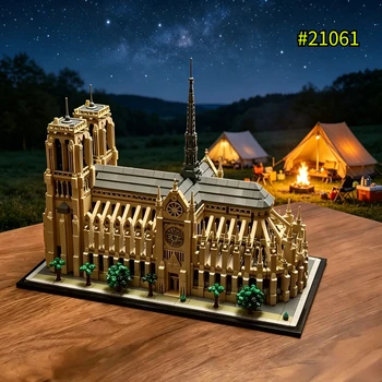 Klasyczny europejski zamek 21061 Zestawy klocków kompatybilne z elementami Lego, idealne na prezenty świąteczne, 4383 elementy.