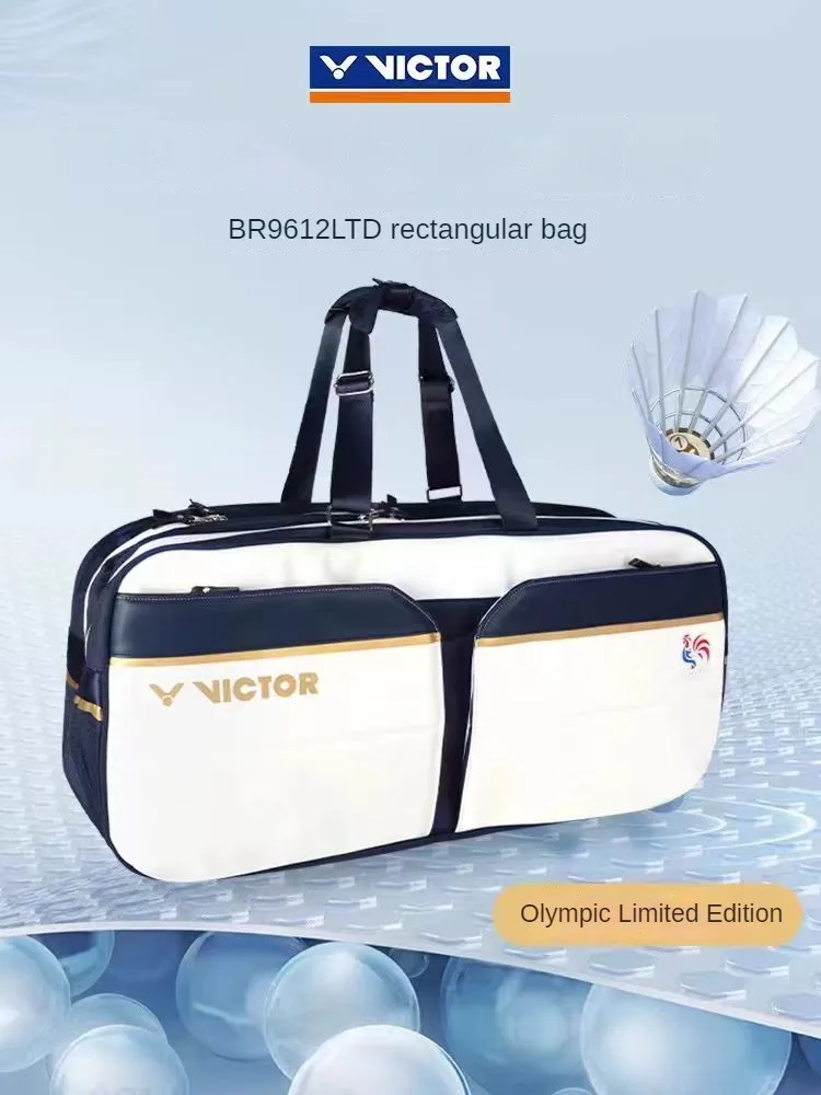 VICTOR Paris Olympic Games limited Victory Badminton Bag Star Model BR9612LTD Fashion Tennis Sports Bag Large Capacity Handbag