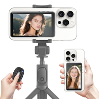 Phone Vlog Selfie Monitor Screen Magnetic Phone Holder Clip Mount Using Phone Rear Camera for Selfie Vlog Live Stream TK