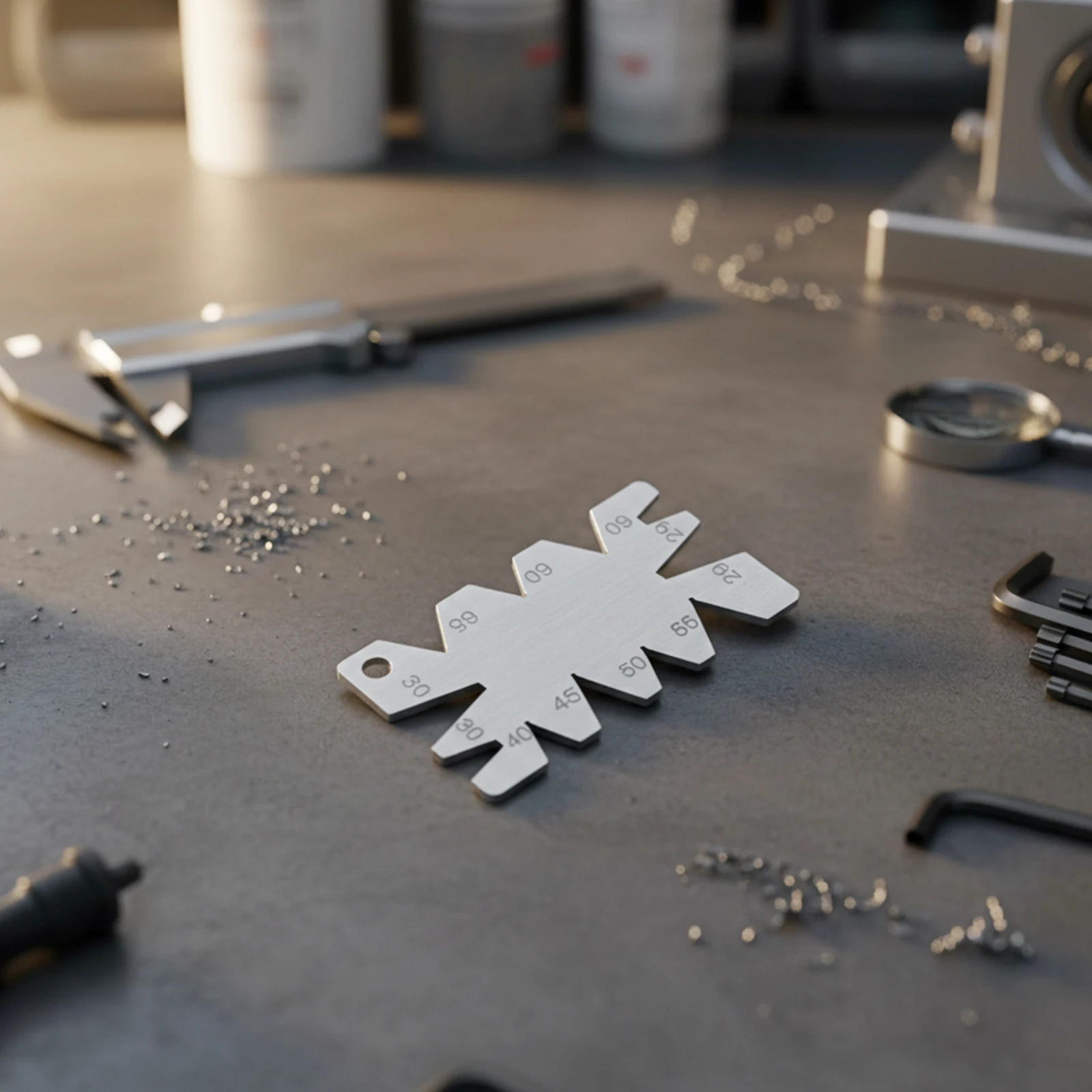 Stainless Iron Angle Template for Checking Thread Cutting Tool Angles on Metal Lathes with Eight Precise V-Slot