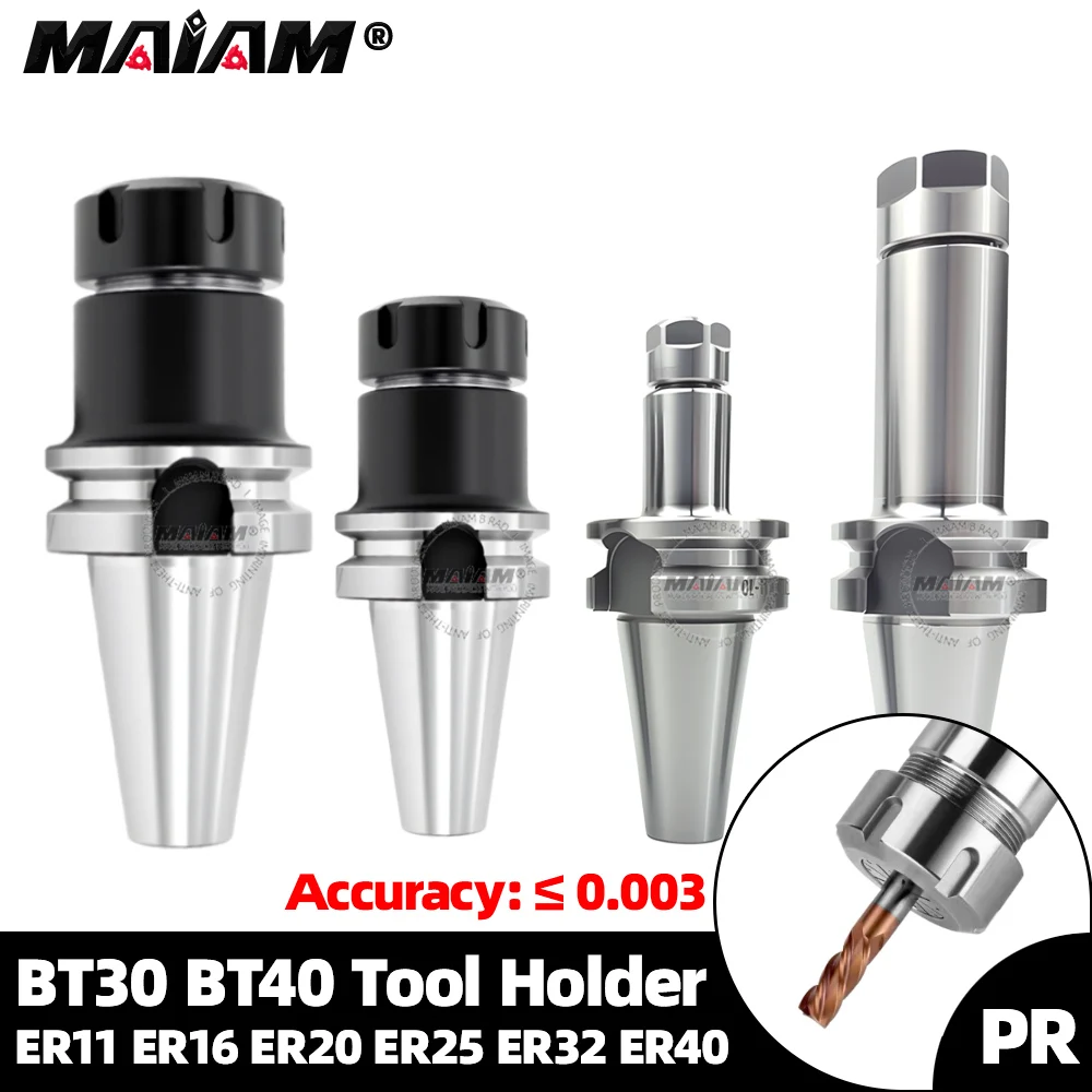 Accuracy 0.003 BT30 BT40 ER11 ER16 ER20 ER25 ER32 ER40 Tool Holder CNC machine machining center BT ER chuck tools spindle handle